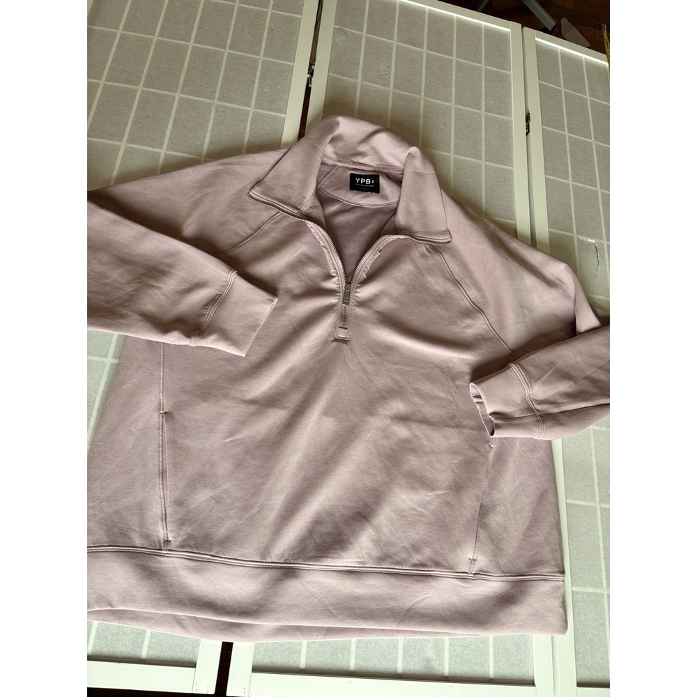 Abercrombie & Fitch YPB Active Quarter Zip 2XL Sweatshirt XXL Dusty Rose Color